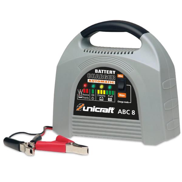 Batterieladegeraet Unicraft ABC 8 Automatisch. Automatisches Batterieladegeraet für Wet, Gel und ABM